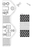 Vorschau - Mal- und Bastelvorlagen - Papierhäuser basteln 🏠 DIY 3D Bastelvorlage - Seite 2