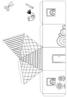 Vorschau - Mal- und Bastelvorlagen - Papierhäuser basteln 🏠 DIY 3D Bastelvorlage - Seite 3