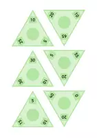 Vorschau - Aufgabenkarten - Übungskarten: Rechendreiecke (Zahlrenraum bis 100 & Addition) - Seite 1