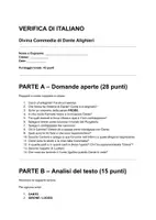 anteprima - Esercizi - verifica divina commedia - Pagina 1