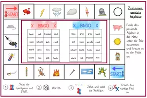 Vorschau - Spiele - Bingo Zusammengesetzte Adjektive für Deutsch - Seite 2