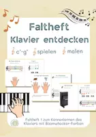 Vorschau - Arbeitsblätter - Klavier kennenlernen - Faltheft als Begleiter zum Spielen und Malen - Deckblatt