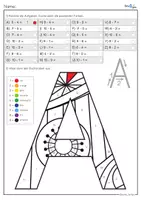 Vorschau - Arbeitsblätter - Rechnen bis 10 (Addition und Subtraktion) & Buchstaben lernen - Ausmalbilder Klasse 1 - Seite 2