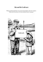 Vorschau - Mal- und Bastelvorlagen - Bildergeschichte zum Erzählen und Ausmalen - Ida und ihr Großvater: Zoobesuch | Kindergarten Grundschule | PDF - Deckblatt
