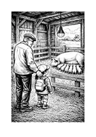 Vorschau - Mal- und Bastelvorlagen - Bildergeschichte zum Erzählen und Ausmalen - Ida und ihr Großvater: Tag auf dem Bauernhof | Kindergarten Grundschule | PDF - Seite 2