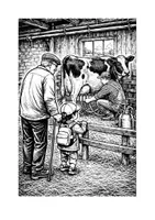 Vorschau - Mal- und Bastelvorlagen - Bildergeschichte zum Erzählen und Ausmalen - Ida und ihr Großvater: Tag auf dem Bauernhof | Kindergarten Grundschule | PDF - Seite 3