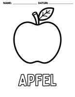 Vorschau - Mal- und Bastelvorlagen - Früchte & Obst Ausmalbilder – 20 sofort einsetzbare Druckseiten für Kindergarten & 1. Klasse - Seite 1
