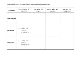 Vorschau - Arbeitsblätter - Zivilisationskrankheiten Tabelle mit Text inkl. Lösungen - Seite 2