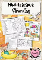 Vorschau - Arbeitsblätter - Mini-Lesespur Strandtag für Erstleser | 3-fach differenziert | Klasse 1–2 - Deckblatt