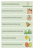 Vorschau - Arbeitsblätter - Wörterschlange Ostern - 21 Sätze Schlangensätze - Seite 1