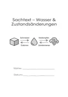 Vorschau - Unterrichtsreihen - Wasser & Zustandsänderungen Das XXL‑Materialpaket (Sachtext, Geschichte, Forscherheft & Arbeitsblatt) - Seite 1