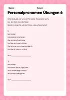 Vorschau - Arbeitsblätter - Personalpronomen_Übungen_6 - Deckblatt