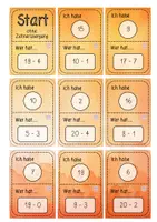 Vorschau - Spiele - Subtraktion Zahlenraum 20 - Spiel "Ich habe, wer hat" - Seite 2