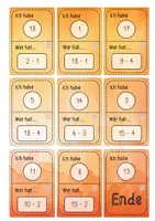 Vorschau - Spiele - Subtraktion Zahlenraum 20 - Spiel "Ich habe, wer hat" - Seite 3