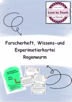 Vorschau - Stationenlernen - Der Regenwurm- Forscherheft, Experimentier- und Wissenskartei - Deckblatt
