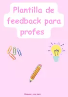 Vista previa - Evaluación - Plantilla Feedback para profesores - Portada
