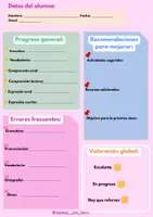 Vista previa - Evaluación - Plantilla Feedback para profesores - página 1