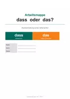 Vorschau - Arbeitsblätter - Das oder dass? Arbeitsmappe mit Lösungen - Seite 1