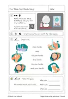 Vorschau - Arbeitsblätter - Arbeitsblatt zum "Wash your Hands Song" - Deckblatt