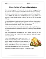 Vorschau - Arbeitsblätter - Arbeitsblatt für Ostern (für Religion und Ethik) - Seite 1