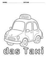 Vorschau - Mal- und Bastelvorlagen - 20 Ausmalbilder zum Thema Verkehrsmittel – Wortschatz Arbeitsblätter - Seite 2