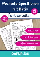 Vorschau - Arbeitsblätter - Wechselpräpositionen mit Dativ | DaF DaZ | Sprechübung - Deckblatt