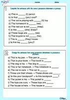 Vorschau - Arbeitsblätter - Understanding Possessive Determiners and Pronouns - Seite 1