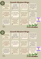 Vorschau - Arbeitsblätter - Bingo "Growth Mindset" (Klasse 5-13) I deutsche Version - Seite 2