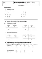 Vorschau - Klassenarbeiten - Klassenarbeit - Proportionale und antiproportionale Zuordnungen l Mathematik Klasse 7 - Seite 1