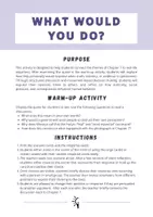 Vorschau - Arbeitsblätter - What would you do? Teaching Material for 1984 Part 1 Chapter 7 - Novel by George Orwell - Seite 1