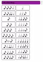 Vorschau - Spiele - Rhythmus-Bingo Musikunterricht Klasse 3/4 – Noten erkennen und hören - Seite 2