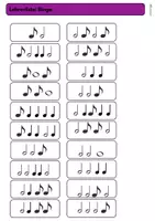 Vorschau - Spiele - Rhythmus-Bingo Musikunterricht Klasse 3/4 – Noten erkennen und hören - Seite 3