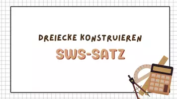 Vorschau - Arbeitsblätter - Dreiecke konstruieren (SWS-Satz Tafelmaterial) - Seite 1