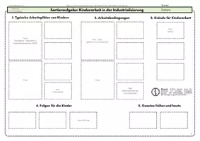 Vorschau - Arbeitsblätter - Kinderarbeit Industrialisierung AB6 Sortieraufgabe Clustering - Seite 2