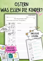 Vorschau - Arbeitsblätter - DaZ/DaF/Deutsch - Ostern - Was essen die Kinder? (Arbeitsblatt) - Deckblatt