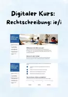 Vorschau - Interaktives Material - Digitaler Kurs: Rechtschreibung ie/i Regel - Deckblatt