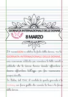 anteprima - Materiale di supporto/inclusione - GIORNATA INTERNAZIONALE DELLE DONNE - Pagina di copertina