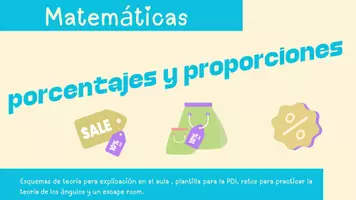 Vista previa - Hojas de trabajo - PORCENTAJES Y PROPORCIONALIDAD - ESQUEMAS Y EJERCICIOS - Portada