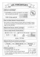 Vista previa - Hojas de trabajo - PORCENTAJES Y PROPORCIONALIDAD - ESQUEMAS Y EJERCICIOS - página 1