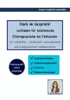 Vorschau - Merkblätter - Stark im Gespräch! Leitfaden für telefonische Elterngespräche bei Fehlzeiten | Gesprächsleitfaden, Formulierungen, Checkliste & Dokumentation - Deckblatt