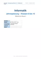 Vorschau - Lehrpläne/Lehrermaterial - Lehrplan plus Informatik Jahresplanung Jahrgänge 8-10 (M/R) - Seite 1