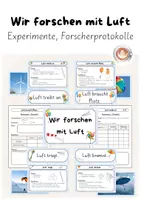Vorschau - Arbeitsblätter - Forschen mit Luft - Experimentierstationen - Deckblatt