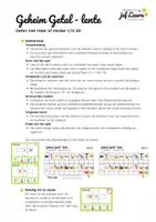 Voorbeeld - Lente - Geheim Getal - Kleurenspel - Meer/minder tot 20 - Pagina 3