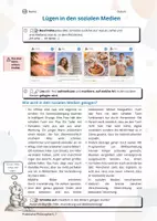 Vorschau - Arbeitsblätter - Lügen in den sozialen Medien - Deckblatt