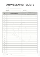 Vorschau - Anderer Materialtyp - Anwesenheitsliste Elternabend – Unterschriftenliste Eltern – Vorlage Schule : Klassenliste PDF 📝 - Seite 2