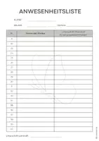 Vorschau - Anderer Materialtyp - Anwesenheitsliste Elternabend – Unterschriftenliste Eltern – Vorlage Schule : Klassenliste PDF 📝 - Seite 3