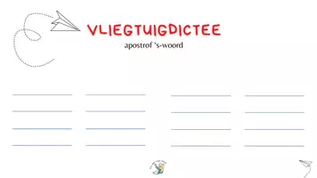 Voorbeeld - Spelling - Groep 5 - Staal2 - Vliegtuigdictee - Pagina 1