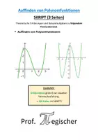 Vorschau - Arbeitsblätter - SKRIPT: Auffinden von Polynomfunktionen (mit Lösungen & PowerPoint) - Seite 1