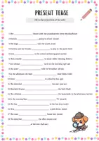 Vorschau - Arbeitsblätter - Present Simple_worksheet (statement) - Deckblatt