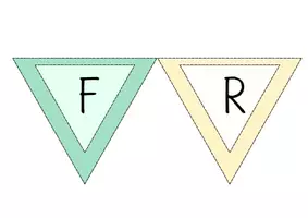 Vorschau - Poster - Wimpelkette für das Klassenzimmer : Frohe Ostern - Deckblatt